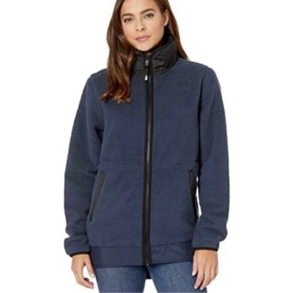 The North Face Dunraven Campshire Fleece Parka navy size large - Picture 1 of 11